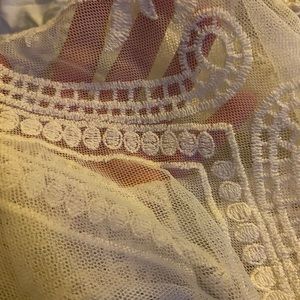 Ivory Lace Kimono Cardigan Robe Cover-Up